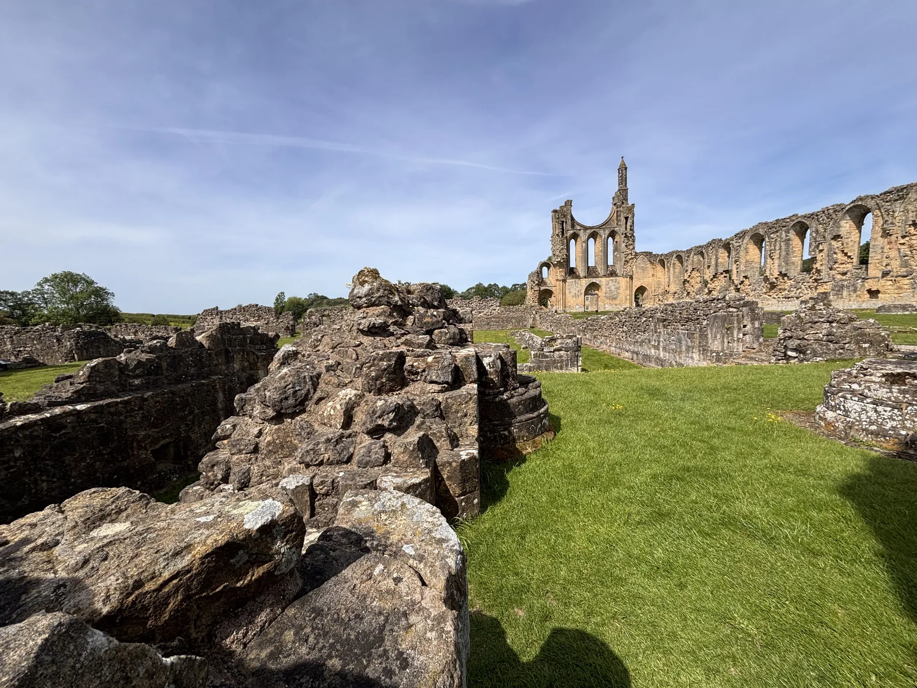 Byland Abbey in the countryside near York
